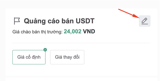 Nhấn biểu tượng cái bút