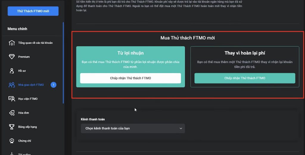 mua thêm thử thách thay vì hoàn tiền